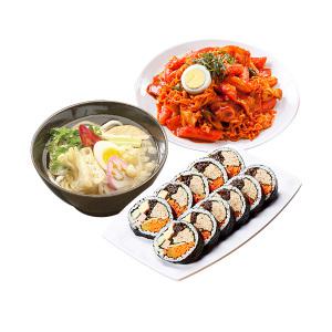 (토마토김밥) 참치김밥+사누끼우동+라볶이
