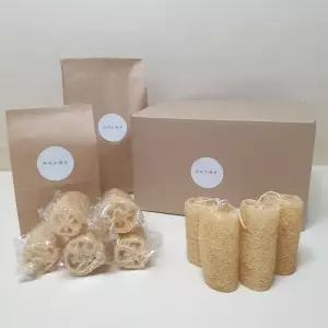 친환경 천연 수세미(4개,1set) 삼베 루파 열매 아기 키트 주방 만들기 어린이집 스승의날 선물 답례품