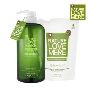네이쳐러브메레 식기세정제 용기형 750mlx1팩+리필형x1팩