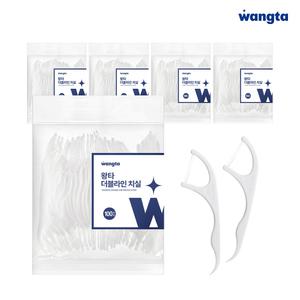 왕타 더블라인 치실 [100개입 x 5팩, 총 500개]