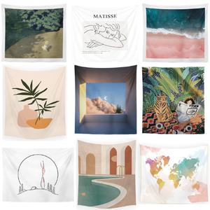 190종 대형 패브릭 포스터 가림천 마티스 명화 그림 천 창 문 가리개 드로잉 가림막커튼