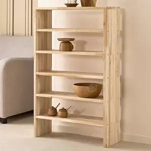 원목 양발이 선반 6단 560 삼나무 정리대 공간활용 받침대 수납 선반장 틈새 피규어 진열장 주문제작