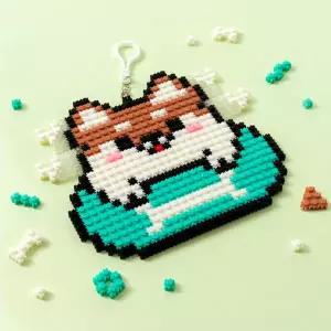 [문구티쳐] 민화샵 디폼블럭 튜브 동물 8mm 미니블록 DIY 2종 튜브시바견 곰돌이