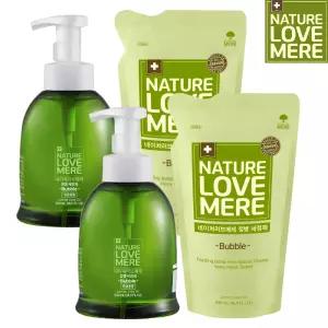 네이쳐러브메레 젖병세정제 거품용기 550ml 2팩 + 거품리필 500ml 2팩