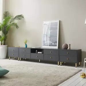 키요 골드 2단 거실장 풀 세트 오픈형