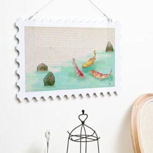 [핫트랙스]nq980-행잉액자_풍수잉어민화(우표가로대형)