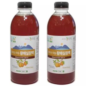 4년 숙성 해밀농원 황매실청 매실원액 1000ml 2병세트