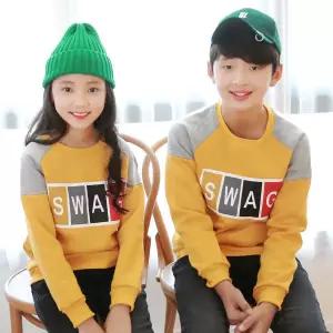 [주니어클라쓰]스웨그기모맨투맨_머스터드 주니어의류 남아 여아 초등학생옷 청바지 면바지 상하복 티셔츠