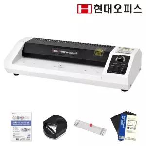 [현대오피스] A3 코팅기 PL-3500PLUS ECO +코팅지+코너라운더+트리머재단기+자석코팅지 사무용 철제코팅기 듀얼냉각팬 안티잼기능 온도조절 무기포코팅