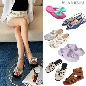 [OFF 30%]인더슈 여름맞이 샌들/슬랭백/슬리퍼/구두/플랫 베스트 /슬리퍼 /여성화/운동화/스니커즈/하이힐