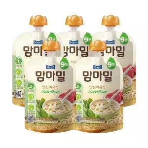 [매일] 맘마밀 이유식 시금치와연근소고기 100g 5팩 (9개월)