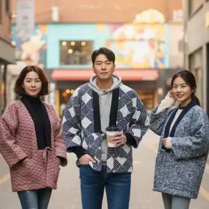 러블리썬 한텐 커플잠옷 일본 홈웨어 실내 방한복 커플잠옷