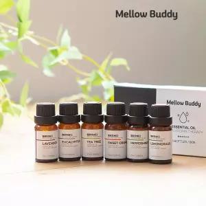 멜로우버디 천연 아로마오일 라벤더 티트리 페퍼민트 에센셜오일 6종세트