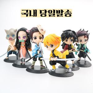 귀멸의칼날 나루토 원피스 피규어 세트 젠이츠 탄지로 네즈코 렌고쿠쿄쥬로 해적왕 루피 카카시