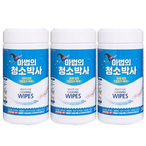마법의 청소박사 200매 3통 만능 찌든때 기름때 크리너 물티슈