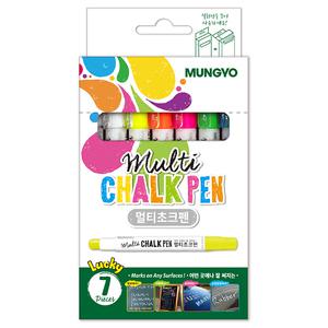 문교 멀티초크펜 6색 7본입 세트 보드유리펜 블랙보드 물칠판 분필