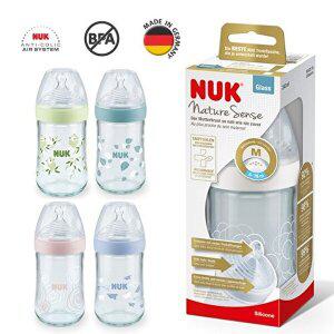 [누크]누크 네이처센스 유리 젖병 240ml (젖꼭지 포함)