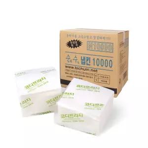 순수 냅킨 10000매 무형광 천연펄프 엠보싱 테이블 내프킨 업소용 비츄인 K025