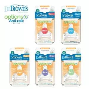 [보리보리/닥터브라운]닥터브라운 와이드넥 옵션스플러스 젖꼭지(2P)