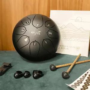 [문구티쳐] 엔젤 악기 스틸 텅드럼 6 인치 8음 (C 판타토닉) / (C음계) 맨손악기 드럼세트 풀세트