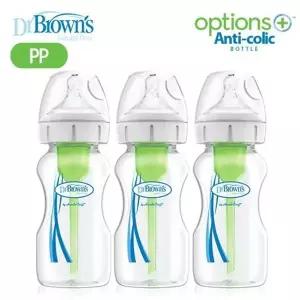 [보리보리/닥터브라운]닥터브라운 와이드넥 옵션스플러스 PP젖병 270ml(3P)