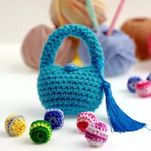 손뜨개 공깃돌과 가방 (전통 공기놀이 선물세트) 어린이집 유치원 설날 명절 단체