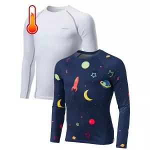 테슬라 기모 내의 내복 언더레이어 주니어 긴팔 2팩 TM-ZUD60