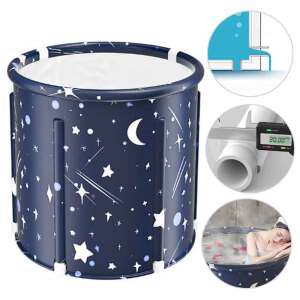 1인용 접이식 반신욕조 목욕탕 목욕통 1인 이동식 가정용 간이 욕조 사우나 반신욕조기 튼튼한 지지대 쿠션