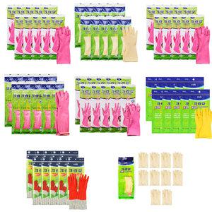 크린랩 고무장갑  10개 묶음 대 중 소 기모 특대 간편 김장 모음