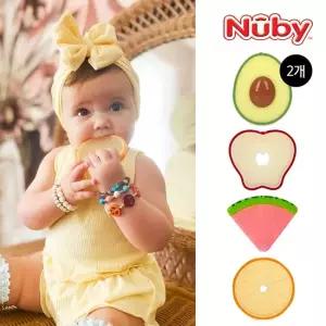 누비 실리콘 과일 치발기x2개_색상선택 이앓이템