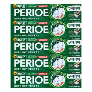엘지 페리오 브레쓰 구취 케어 알파 치약 150g 5개