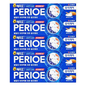 엘지 페리오 캐비티 충치 케어 알파 치약 150g 5개