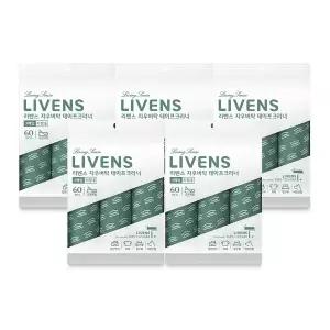 [리벤스] 자우버탁 사선컷팅 돌돌이 테이프클리너 리필 15롤(3롤x5봉지)