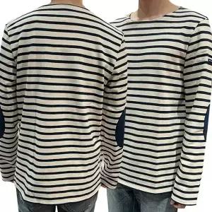 MERID MOD R COUD 엘보 패치 긴팔 티셔츠 (0407 ECRU MARINE) [당일]