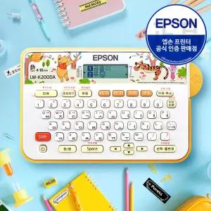 엡손 LW-K200DA 정품 네이머 디즈니 곰돌이 푸 휴대용 라벨 프린터 네임스티커 테이프포함