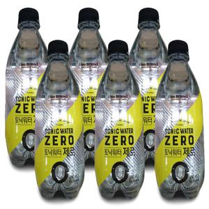 노브랜드 토닉워터 제로 500ml x 6개 무설탕 스파클링 탄산음료 레몬 라임향
