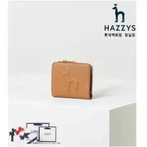 [롯데백화점]헤지스ACC [선물포장]HIWA3F252W2_브라운 퍼피 엠보 라운드지퍼 반지갑