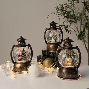 크리스마스 원형 랜턴 워터볼 오르골 인테리어 무드등