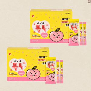 레모나톡톡 복숭아맛 2g x 100포 2개 사무실 어린이 영양간식