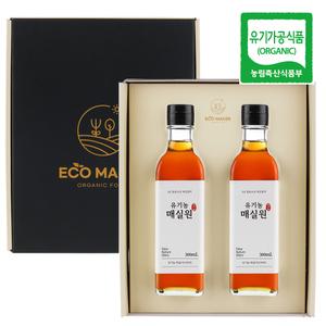 [유기가공식품] 유기농 매실 원액 엑기스 매실청 선물세트 2P