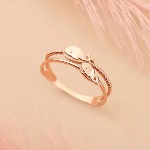 14k 럭키 웨일 트윈 고래 반지 수능 행운 금 애끼 새끼손가락 자녀 우정링