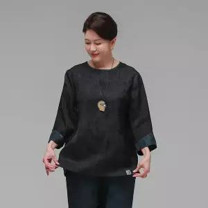 [보리보리/하랑한복]엄마옷 신상인견블라우스 바람드리 먹색