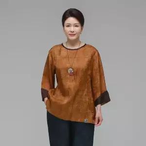 [보리보리/하랑한복]엄마옷 신상인견블라우스 바람드리 머스타드