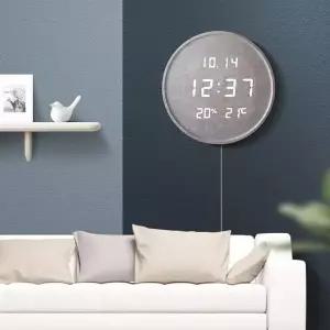 [오너클랜]LED벽시계루나 거실인테리어 무소음벽걸이 전자디지털