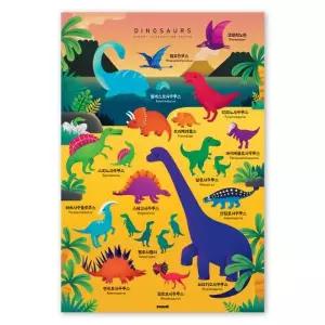 [텐바이텐]색감쏙쏙 일러스트 포스터 - 공룡 유아포스터 아기학습 벽보