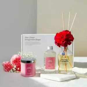 [텐바이텐]프레이 카네이션 선물세트 B 스탠다드 소이캔들 디퓨저