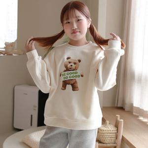 주니어클라쓰 베어오버핏기모티셔츠 주니어의류 초등학생옷 맨투맨 주니어티 여아