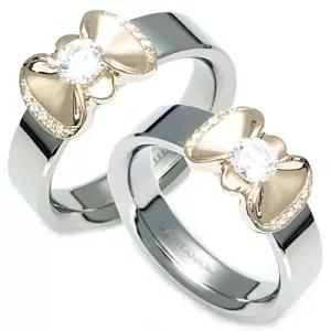 T-975 CO 14K 골드 티타늄 커플링 반지 이니셜무료 무료배송 맞춤제작 평생AS