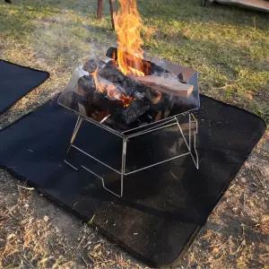 캠핑 사각 원형 방염포 방염매트 화로대 방열 시트 난로 받침대 패드