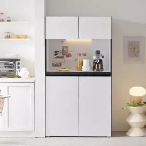 보루네오 마르체 스노우 빌트인 비스포크 광파오븐 렌지대 수납장 1000 BAP306C